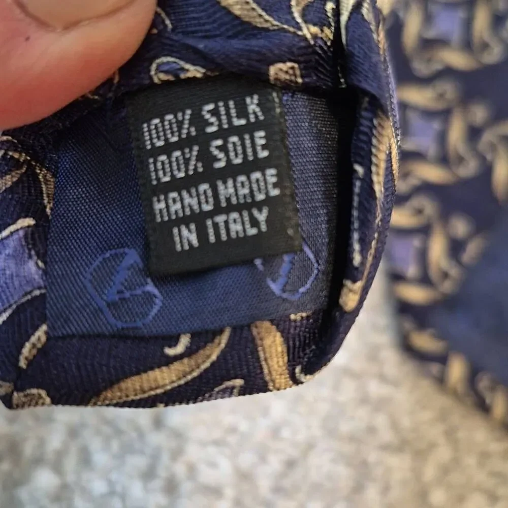 Valentino Silk Tie Geometric Men Necktie Italy